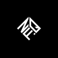 design de logotipo de carta nfq em fundo preto. conceito de logotipo de letra de iniciais criativas nfq. design de letra nfq. vetor