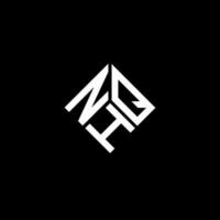 design de logotipo de letra nhq em fundo preto. conceito de logotipo de letra de iniciais criativas nhq. design de letras nhq. vetor