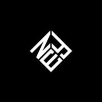 ney carta logotipo design em fundo preto. conceito de logotipo de letra de iniciais criativas de ney. design de letra ney. vetor