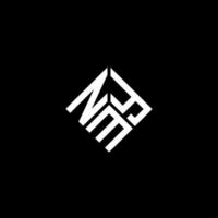 design de logotipo de carta nmy em fundo preto. conceito de logotipo de letra de iniciais criativas nmy. design de letra nmy. vetor