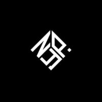 design de logotipo de carta nyp em fundo preto. conceito de logotipo de letra de iniciais criativas nyp. design de letra nyp. vetor