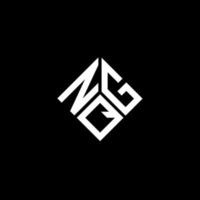 design de logotipo de letra nqg em fundo preto. conceito de logotipo de letra de iniciais criativas nqg. design de letra nqg. vetor
