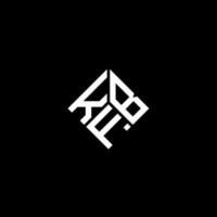 design de logotipo de letra kfb em fundo preto. conceito de logotipo de letra de iniciais criativas kfb. design de letra kfb. vetor