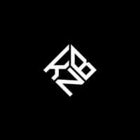 design de logotipo de carta knb em fundo preto. conceito de logotipo de letra de iniciais criativas knb. design de letra knb. vetor