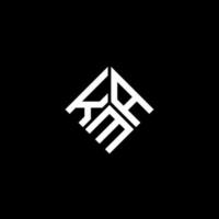 design de logotipo de letra kma em fundo preto. conceito de logotipo de letra de iniciais criativas kma. desenho de letra kma. vetor