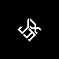 design de logotipo de carta jyx em fundo preto. conceito de logotipo de carta de iniciais criativas jyx. design de letra jyx. vetor