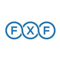 design de logotipo de carta fxf em fundo preto. conceito de logotipo de letra de iniciais criativas fxf. design de letras fxf. vetor
