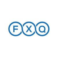 design de logotipo de letra fxq em fundo preto. conceito de logotipo de letra de iniciais criativas fxq. design de letras fxq. vetor