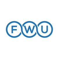 design de logotipo de letra fwu em fundo preto. conceito de logotipo de letra de iniciais criativas fwu. design de letras fwu. vetor