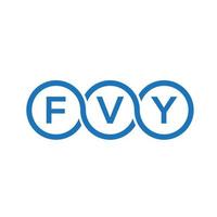 design de logotipo de carta fvy em fundo preto. conceito de logotipo de carta de iniciais criativas fvy. design de letras fvy. vetor