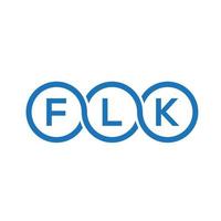 design de logotipo de carta flk em fundo preto. conceito de logotipo de letra de iniciais criativas flk. design de letras flk. vetor