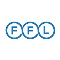 design de logotipo de carta ffl em fundo preto. ffl conceito de logotipo de letra de iniciais criativas. design de letra ffl. vetor