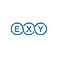 design de logotipo de carta exy em fundo preto. conceito de logotipo de letra de iniciais criativas exy. design de letra exy. vetor