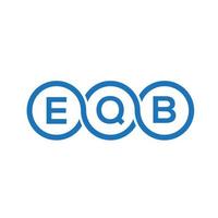 design de logotipo de carta eqb em fundo preto. conceito de logotipo de letra de iniciais criativas eqb. design de letra eqb. vetor