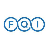 design de logotipo de carta fqi em fundo preto. conceito de logotipo de letra de iniciais criativas fqi. design de letra fqi. vetor