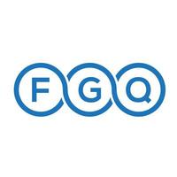 design de logotipo de letra fgq em fundo preto. conceito de logotipo de carta de iniciais criativas fgq. design de letra fgq. vetor