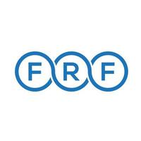 design de logotipo de carta frf em fundo preto. conceito de logotipo de letra de iniciais criativas frf. design de letra frf. vetor