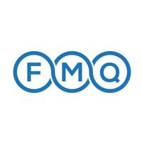 design de logotipo de letra fmq em fundo preto. conceito de logotipo de letra de iniciais criativas fmq. design de letra fmq. vetor