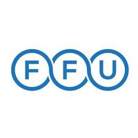 design de logotipo de carta ffu em fundo preto. conceito de logotipo de letra de iniciais criativas ffu. design de letra ffu. vetor