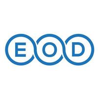 design de logotipo de carta eod em fundo preto. conceito de logotipo de letra de iniciais criativas eod. design de letras eod. vetor