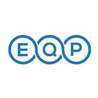 design de logotipo de carta eqp em fundo preto. conceito de logotipo de carta de iniciais criativas eqp. design de letra eqp. vetor