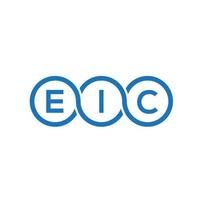 design de logotipo de carta eic em fundo preto. conceito de logotipo de letra de iniciais criativas eic. design de letras eic. vetor