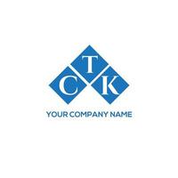 design de logotipo de carta ctk em fundo branco. conceito de logotipo de letra de iniciais criativas ctk. design de letra ctk. vetor