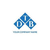 design de logotipo de carta dtb em fundo branco. conceito de logotipo de letra de iniciais criativas dtb. design de letra dtb. vetor