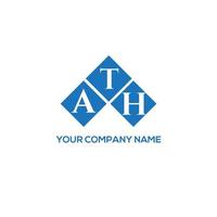 design de logotipo de carta ath em fundo branco. ath conceito de logotipo de letra de iniciais criativas. design de letra. vetor