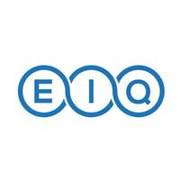 design de logotipo de carta eiq em fundo preto. conceito de logotipo de letra de iniciais criativas eiq. design de letra eiq. vetor