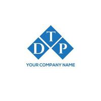 design de logotipo de carta dtp em fundo branco. conceito de logotipo de letra de iniciais criativas dtp. design de letra dtp. vetor