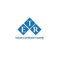 design de logotipo de carta etr em fundo branco. conceito de logotipo de letra de iniciais criativas etr. design de letra etr. vetor