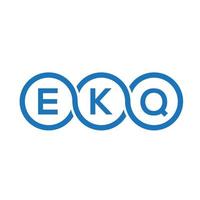 design de logotipo de letra ekq em fundo preto. conceito de logotipo de letra de iniciais criativas ekq. design de letra ekq. vetor