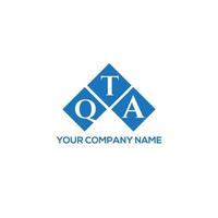design de logotipo de letra qta em fundo branco. conceito de logotipo de letra de iniciais criativas qta. design de letra qta. vetor