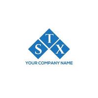design de logotipo de carta stx em fundo branco. conceito de logotipo de letra de iniciais criativas stx. design de letra stx. vetor