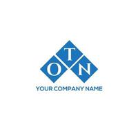 design de logotipo de carta otn em fundo branco. conceito de logotipo de letra de iniciais criativas otn. otn design de letras. vetor