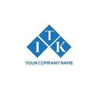 design de logotipo de letra itk em fundo branco. itk conceito de logotipo de letra de iniciais criativas. design de letra itk. vetor