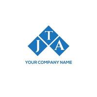 design de logotipo de carta jta em fundo branco. conceito de logotipo de letra de iniciais criativas jta. design de letra jta. vetor