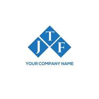 design de logotipo de carta jtf em fundo branco. conceito de logotipo de letra de iniciais criativas jtf. design de letra jtf. vetor