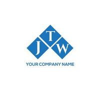 design de logotipo de letra jtw em fundo branco. conceito de logotipo de letra de iniciais criativas jtw. design de letra jtw. vetor