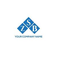 design de logotipo de carta zsb em fundo branco. conceito de logotipo de letra de iniciais criativas zsb. design de letra zsb. vetor