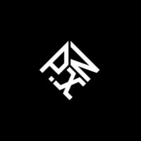 design de logotipo de carta pxn em fundo preto. conceito de logotipo de letra de iniciais criativas pxn. design de letra pxn. vetor