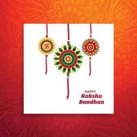 lindo fundo de cartão festival raksha bandhan tradicional hindu vetor
