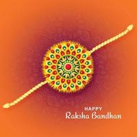 lindo rakhi decorativo para design de cartão raksha bandhan festival indiano vetor