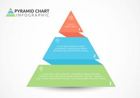 Desenho de vetor de gráfico de pirâmide plano grátis