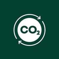 compensação de carbono, ícone de redução de gás co2 vetor