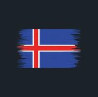 escova de bandeira da islândia. bandeira nacional vetor