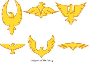 Ícones do vetor da águia dourada