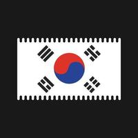 vetor de bandeira da coreia do sul. bandeira nacional