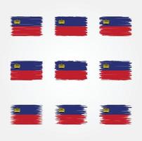 pincel de bandeira de liechtenstein. bandeira nacional vetor